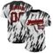 Custom White Black-Red 3D Pattern Design Abstract Sharp Shape Authentic Baseball Jersey