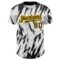 Custom White Black-Gold 3D Pattern Design Abstract Sharp Shape Authentic Baseball Jersey