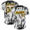 Custom White Black-Gold 3D Pattern Design Abstract Sharp Shape Authentic Baseball Jersey