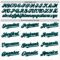 Custom White Black-Teal 3D Pattern Design Abstract Sharp Shape Authentic Baseball Jersey