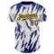 Custom White Royal-Yellow 3D Pattern Design Abstract Sharp Shape Authentic Baseball Jersey
