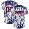 Custom White Royal-Red 3D Pattern Design Abstract Sharp Shape Authentic Baseball Jersey