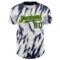 Custom White Navy-Neon Green 3D Pattern Design Abstract Sharp Shape Authentic Baseball Jersey