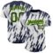 Custom White Navy-Neon Green 3D Pattern Design Abstract Sharp Shape Authentic Baseball Jersey