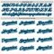 Custom White Navy-Teal 3D Pattern Design Abstract Sharp Shape Authentic Baseball Jersey