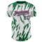 Custom White Kelly Green-Pink 3D Pattern Design Abstract Sharp Shape Authentic Baseball Jersey