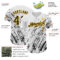 Custom White Black-Gold 3D Pattern Design Abstract Splash Authentic Baseball Jersey