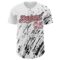 Custom White Medium Pink-Black 3D Pattern Design Abstract Splash Authentic Baseball Jersey
