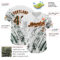 Custom White Green-Orange 3D Pattern Design Abstract Splash Authentic Baseball Jersey