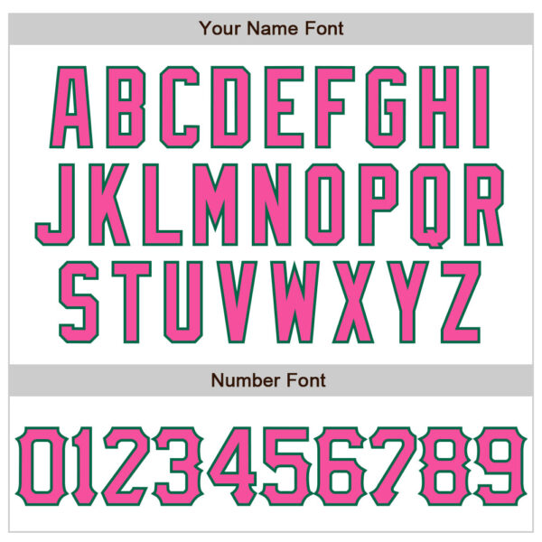 Custom White Pink-Kelly Green 3D Pattern Design Abstract Splash Authentic Baseball Jersey