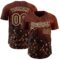 Custom Brown Cream 3D Pattern Design International Coffee Day Authentic Baseball Jersey