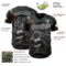 Custom Black White 3D Pattern Design International Coffee Day Authentic Baseball Jersey