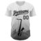 Custom White Black-Gray 3D Pattern Design City Of Jazz Music Authentic Baseball Jersey