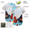 Custom White Light Blue 3D Pattern Design Music Festival Authentic Baseball Jersey