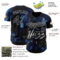 Custom Black Gray 3D Pattern Design International Jazz Day Authentic Baseball Jersey