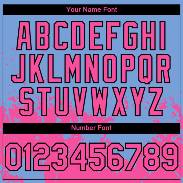 Custom Light Blue Pink-Black 3D Pattern Design Abstract Splash Grunge Art Authentic Baseball Jersey