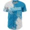 Custom Panther Blue White 3D Pattern Design Abstract Brush Stroke Authentic Baseball Jersey