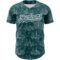 Custom Midnight Green White 3D Pattern Design Ship Frigate With Seagulls Authentic Baseball Jersey
