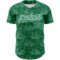 Custom Kelly Green White 3D Pattern Design Ship Frigate With Seagulls Authentic Baseball Jersey
