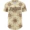 Custom Cream Brown 3D Pattern Design Navigation Compass Authentic Baseball Jersey