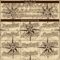 Custom Cream Brown 3D Pattern Design Navigation Compass Authentic Baseball Jersey