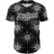 Custom Black White 3D Pattern Design Navigation Compass Authentic Baseball Jersey