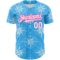 Custom Sky Blue White-Pink 3D Pattern Design Navigation Compass Authentic Baseball Jersey