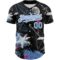 Custom Black Light Blue-White 3D Pattern Design Sailing Boats Authentic Baseball Jersey