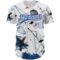 Custom White Royal 3D Pattern Design Sailing Boats Authentic Baseball Jersey