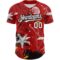 Custom Red White-Black 3D Pattern Design Sailing Boats Authentic Baseball Jersey