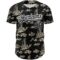 Custom Black White 3D Pattern Design Boats And Fish Authentic Baseball Jersey