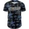 Custom Black White-Light Blue 3D Pattern Design Boats And Fish Authentic Baseball Jersey