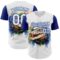 Custom White Royal 3D Pattern Design Crocodile Authentic Baseball Jersey