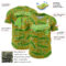 Custom Olive Aurora Green-White 3D Pattern Design Crocodile Authentic Baseball Jersey