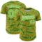 Custom Olive Aurora Green-White 3D Pattern Design Crocodile Authentic Baseball Jersey