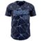 Custom Navy Light Blue 3D Pattern Design Abstract Network Authentic Baseball Jersey