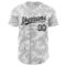 Custom White Black 3D Pattern Design Curve Lines Authentic Baseball Jersey