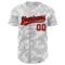 Custom White Red-Black 3D Pattern Design Curve Lines Authentic Baseball Jersey