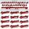 Custom White Red-Black 3D Pattern Design Curve Lines Authentic Baseball Jersey