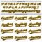 Custom White Black-Gold 3D Pattern Design Curve Lines Authentic Baseball Jersey