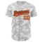 Custom White Orange-Black 3D Pattern Design Curve Lines Authentic Baseball Jersey