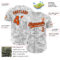 Custom White Orange-Black 3D Pattern Design Curve Lines Authentic Baseball Jersey