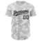 Custom White Black-Gray 3D Pattern Design Curve Lines Authentic Baseball Jersey