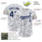 Custom White Navy 3D Pattern Design Curve Lines Authentic Baseball Jersey