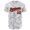 Custom White Navy-Orange 3D Pattern Design Curve Lines Authentic Baseball Jersey