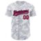 Custom White Red-Royal 3D Pattern Design Curve Lines Authentic Baseball Jersey
