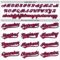 Custom White Red-Royal 3D Pattern Design Curve Lines Authentic Baseball Jersey
