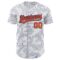 Custom White Orange-Royal 3D Pattern Design Curve Lines Authentic Baseball Jersey