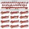 Custom White Orange-Royal 3D Pattern Design Curve Lines Authentic Baseball Jersey