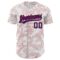 Custom White Royal-Red 3D Pattern Design Curve Lines Authentic Baseball Jersey